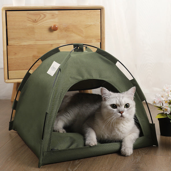 Cat Tent with Cooling Mat - Dog House and Pet Sofa - Indoor Cat Nest with Cushion