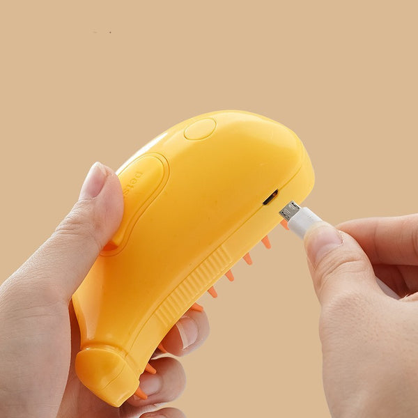 3-in-1 Pet Steam Brush: Cleaning, Massage, and Hair Removal