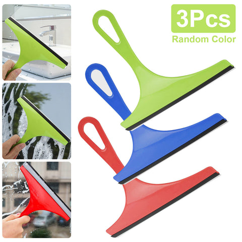 3X Glass Window Cleaner Squeegee for Home, Car, and Shower