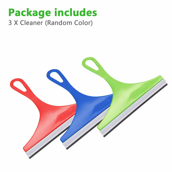 3X Glass Window Cleaner Squeegee for Home, Car, and Shower