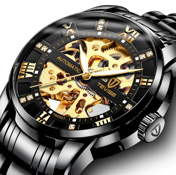 Men's Fashion Automatic Mechanical Waterproof Hollow Watch