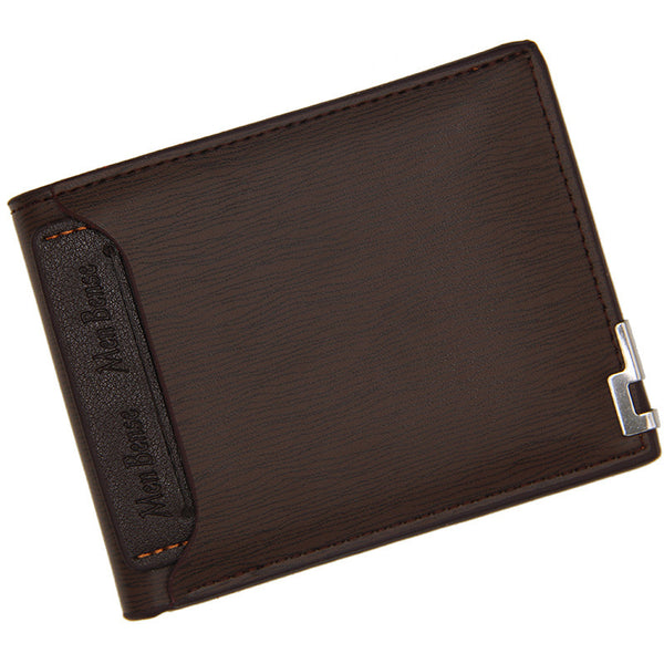 Men Wallet Short Style Fashion Casual Iron Edge