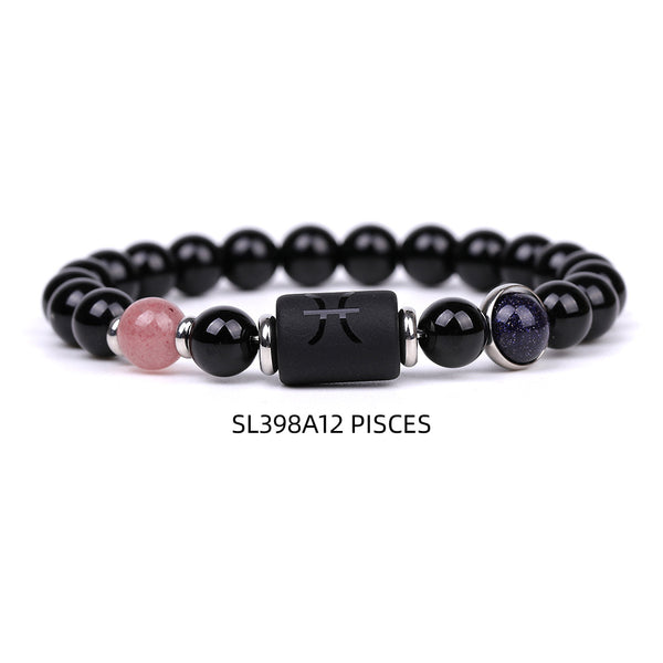 Fashion Twelve Constellations Bracelets Men