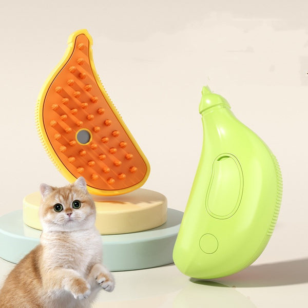 3-in-1 Pet Steam Brush: Cleaning, Massage, and Hair Removal